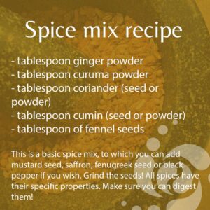 Ayurvedic spice mix recipe
