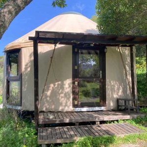 the yurt in Vejer where classes are taught